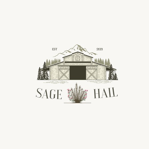 Sage Hall - Country Swing Dance & Wedding Venue Logo Design réalisé par gatro