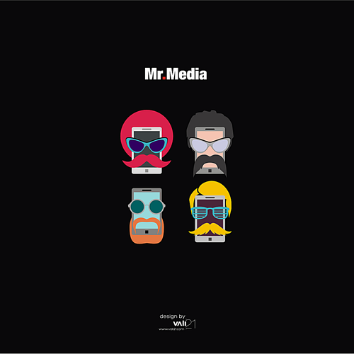 Design a logo for Mr. Media. A new name in mobile entertainment. Design by vali21