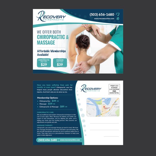 Chiropractic Post Card Mailer Design by Alisia