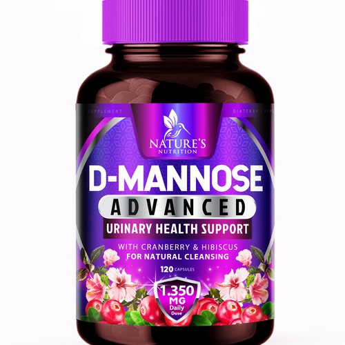 Colorful D-Mannose Design Needed for Nature's Nutrition Design réalisé par agooshe