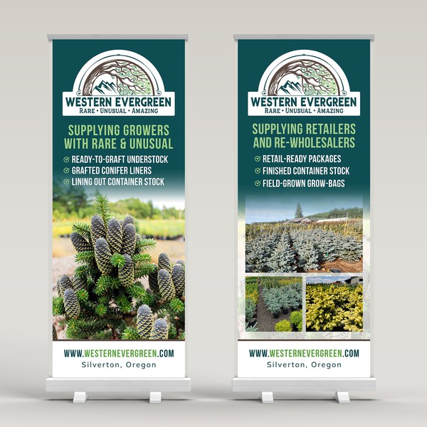 Trade Show Banner for Rare and Unusual Tree Nursery