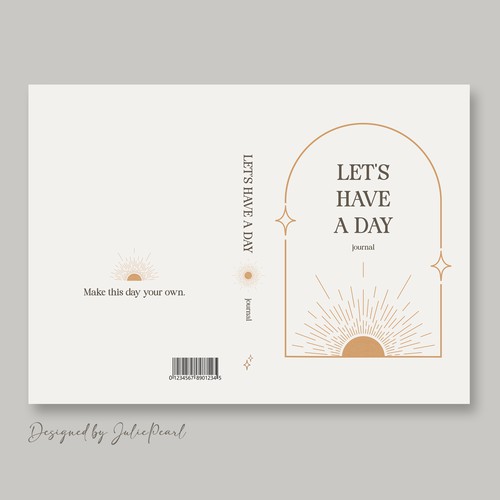 Minimalistic pinterest vibe for a self help journal cover Design by JuliePearl_IV8