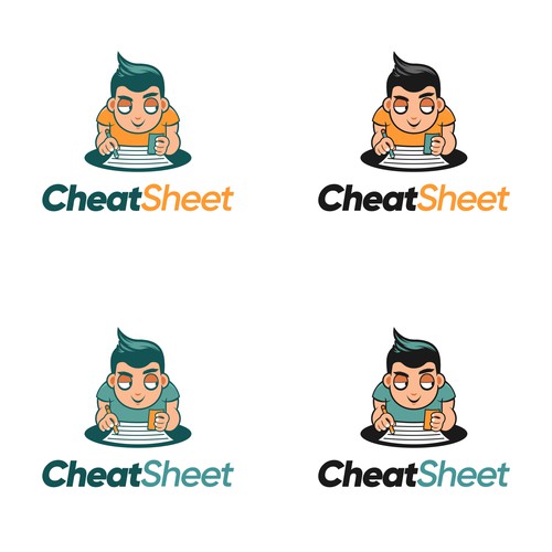 Unique descriptive combo mascot Logo that embodies the action of cheating on a test & shortcuts Design von DevDevit   ★ ★ ★ ★ ★