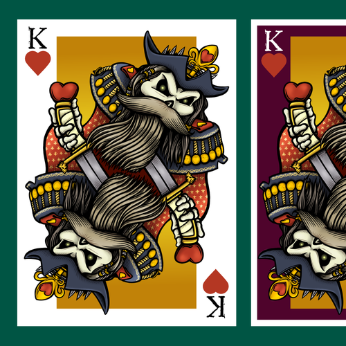 We want your artistic take on the King of Hearts playing card Design by Fafahrd Deustua
