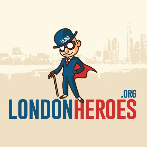 Create the character of a London hero as a logo for londonheroes.org Design by Atzinaghy