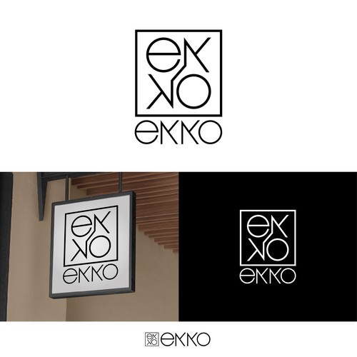 SIMPLE LOGO - ekko Letters then dm after Design by FZBDesign