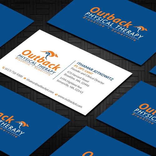 Business card for 2 clinic physical therapy office Design by Taaiebah