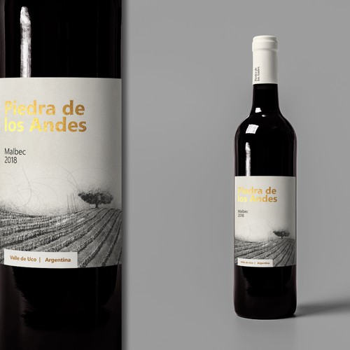 Malbec Wine Label for an Argentinian Winery Design by exsenz