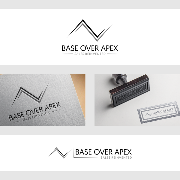 Create an iconic design for a New Innovative Professional Sales Training Company, Base Over Apex!