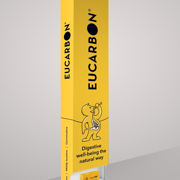 Design of a pharmacy sales display for a plant-based medical product which alleviates indigestion