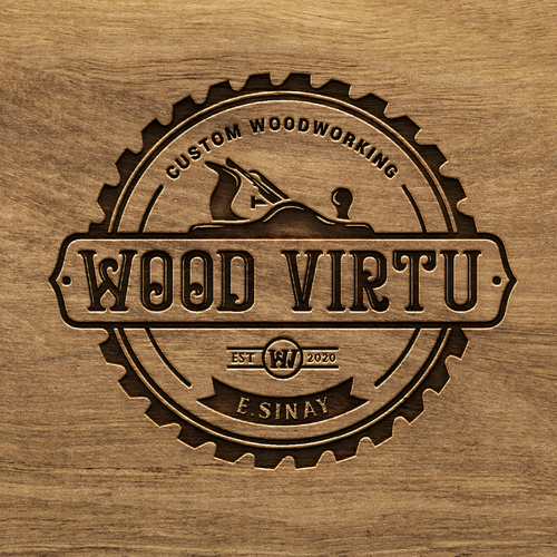 Design design a custom modern woodworking logo por >>Jelena<<