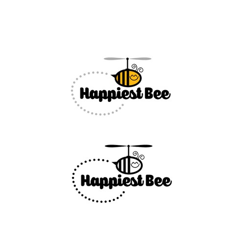 Design a cute, happy logo for Happiest Bee.-ontwerp door CrankyBear