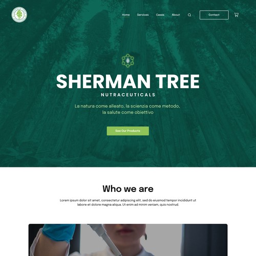 Sherman tree website Design by enkodesign