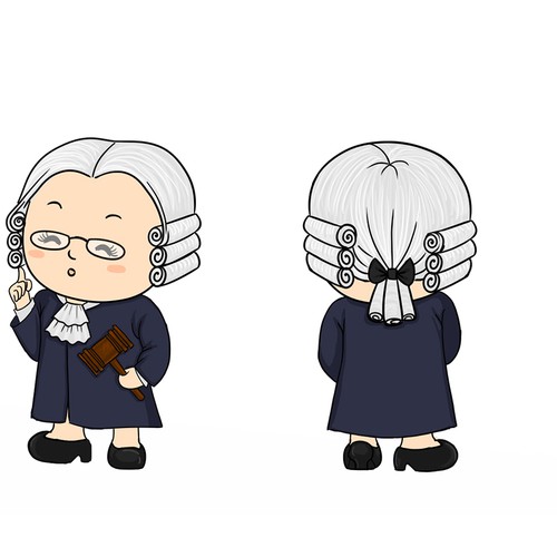 Create a kid-friendly Judge character to be made into a plush toy! Design by kzh