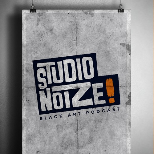 Podcast logo for Black art podcast Design by smitadesign