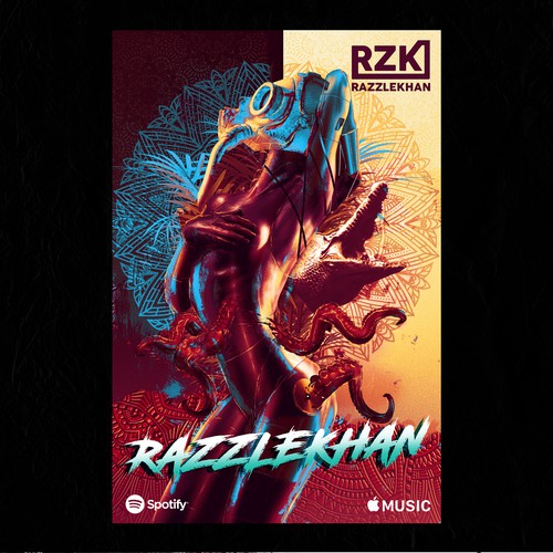 Design a weird, creative poster for a female rapper Design by -MARNOV™ Studio-