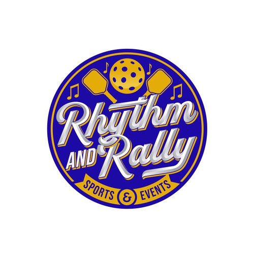 Music Meets Pickleball! Cool, musical logo for sports facility Design by Keyshod