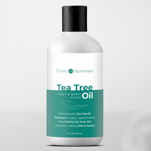 Updated Tea Tree Body Wash Label Design réalisé par Dimario Moretti