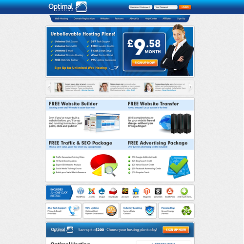 New website design wanted for Optimal Hosting Ontwerp door GangmaZ