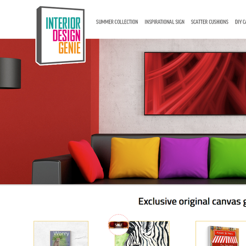 "Design a bang on trend logo for a new internet store marketing Art Canvases & Posters on the net". Design by nanoRivas