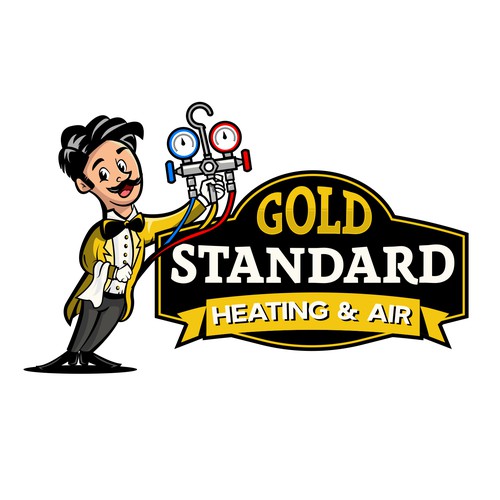 Powerful and Charming Character logo for an Heating and Air Company Design by Bezzot!design