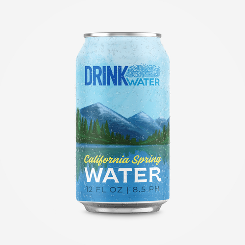 Can Water Beverage Can Design Design by Ara Ras