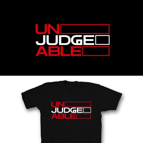 Simple t shirt design for media/ marketing for brand “Unjudgeable” Design by saka.aleksandar