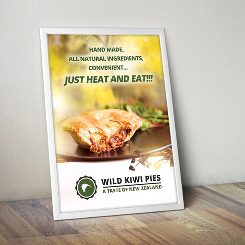 Create a mind blowing advertising pack for new meat pie company Réalisé par Brian Ellis