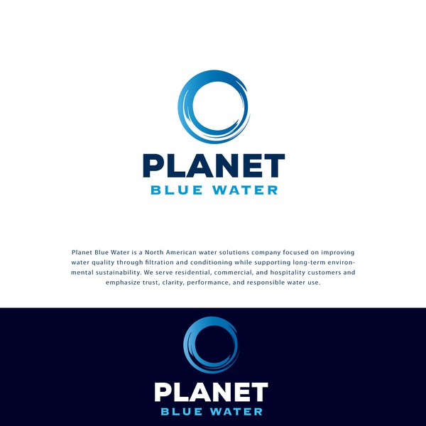 A clean, strong logo for North American water solutions company.