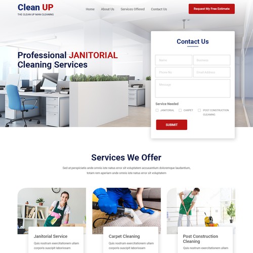 The Clean up man cleaning Design by Adventix