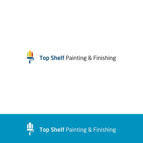 Design a "high end" painting company logo in an otherwise sloppy