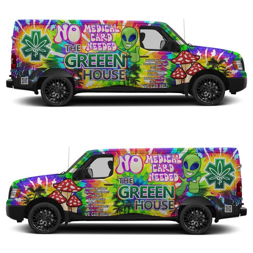 Diseño de Psychedelic Alien, Mushroom and Hippy Design Needed for Food Truck de aricaturrash