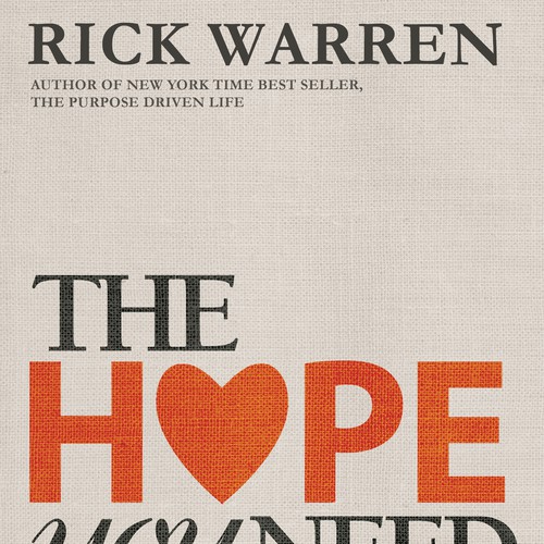 Design Rick Warren's New Book Cover Design réalisé par promisetangeman