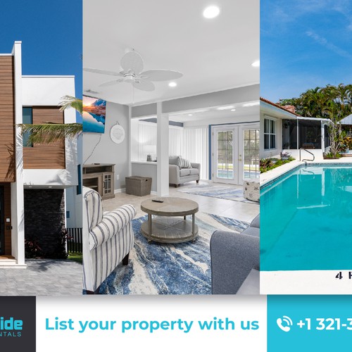 Design a Vacation Rental Management Postcard - Appeal to Property Owners Design by Mister Rainbow