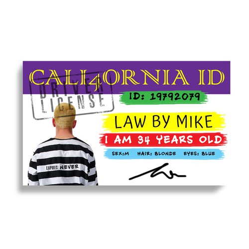 Design A really bad fake ID, I mean really bad di Mr.TK