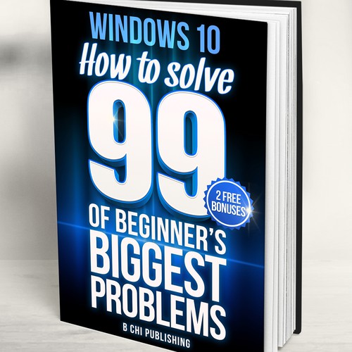 Create a *UNIQUE and BOLD Cover* for a Computer Book on Windows 10 (ebook and paperback) Design by LianaM