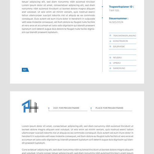 Design Word Template 2 Pages, PH Structural Engineering por Budiarto ™