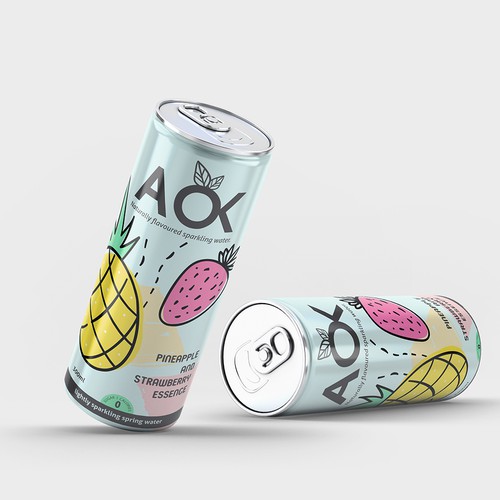 Flavoured sparkling water packaging design Design by Moi_Designers