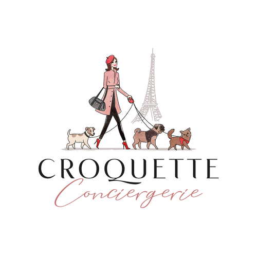 Créer un logo chic et cool pour une conciergerie parisienne de services pour animaux Design by Ameline Studio