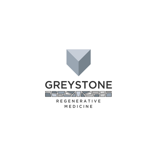 I like the lettering of Greystone here.  And then below Greystone a grey, stone-like structure with mortar or joints in  Design réalisé par soccrates