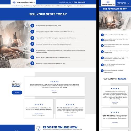 Debt Collection Website Design by Creative GS