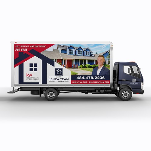 Custom Truck Design Wrap for Real Estate Agent, CREATIVE PROFESSIONAL CLEAN Design by HARU_ICHIBAN_