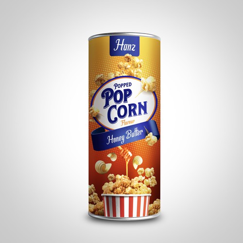 Premium Quality Popped Pop Corn Packaging Design réalisé par sougatacreative