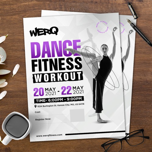 Wild dance fitness workout needs a fresh flyer!