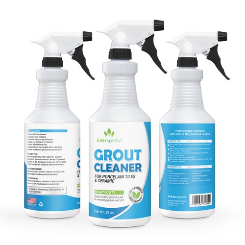 Product Label Design for Eco-Friendly Grout Cleaner Design by Fabian Buisan