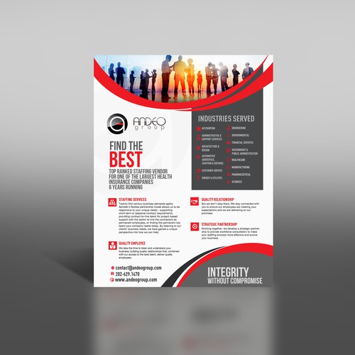 1-pager sales form for staffing company | Postcard, flyer or print contest