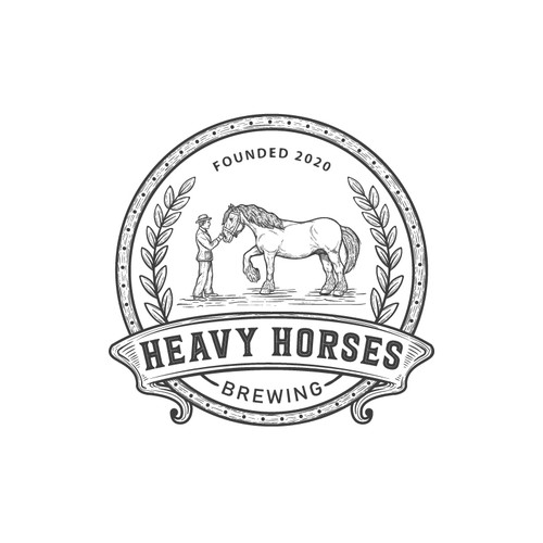 Vintage horse logo for a local brewery デザイン by Aphrodite ✧
