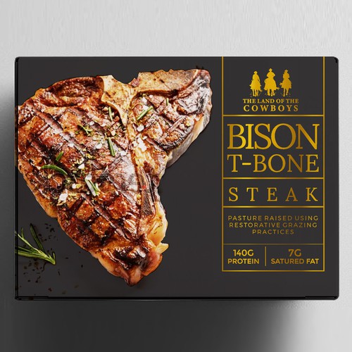 BISON T-BONE STEAK - FROM THE LAND OF THE COWBOYS Design by neoflexdesign