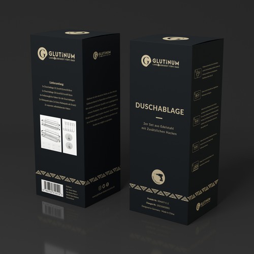 We need product packaging for our shower shelf Design by Ethos.Creative