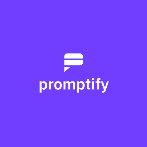 Modern, Simple and Sleek Logo for Promptify.com Design by GIRMEN